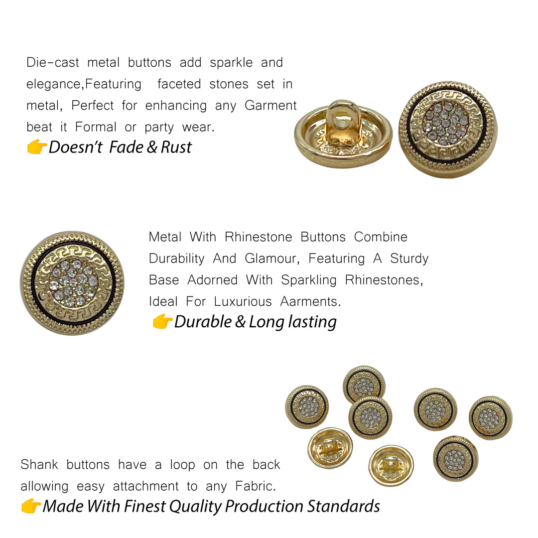 Decorative Accessories Metal Buttons