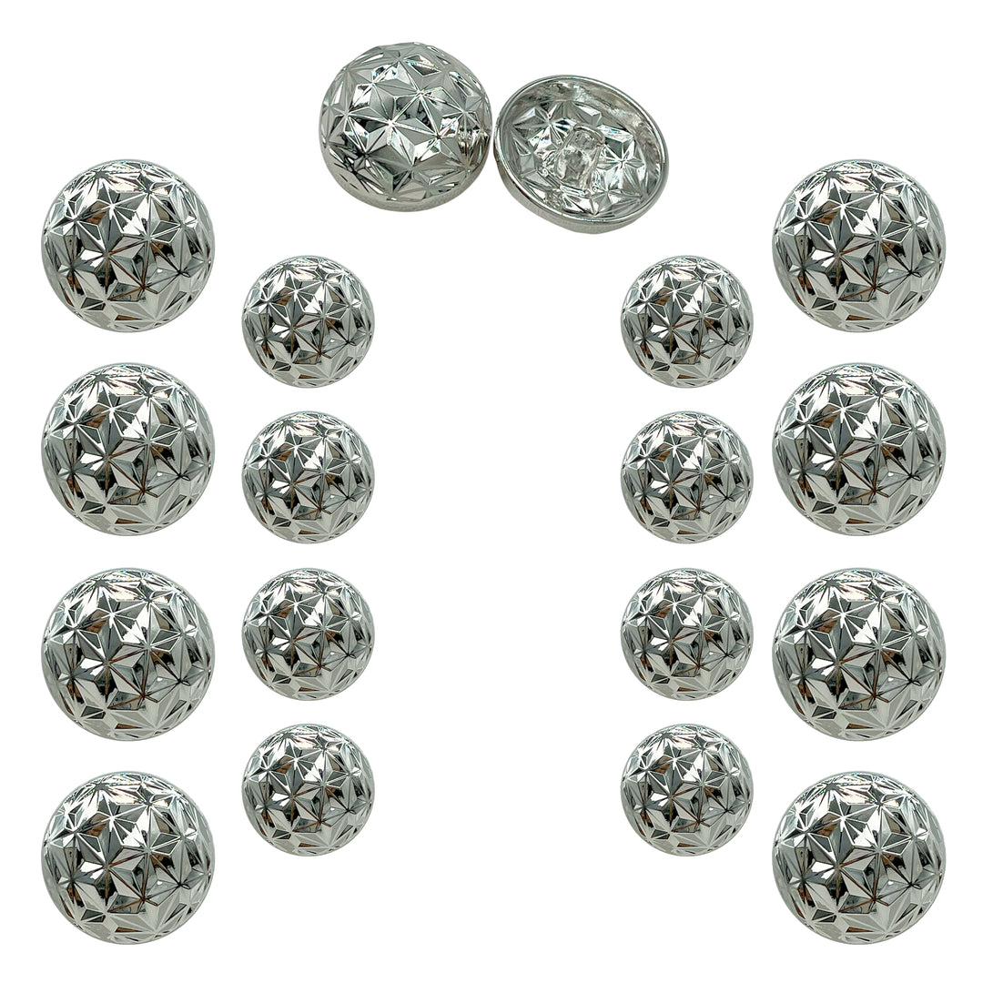 Geometric Metal Buttons for Clothing and Crafts