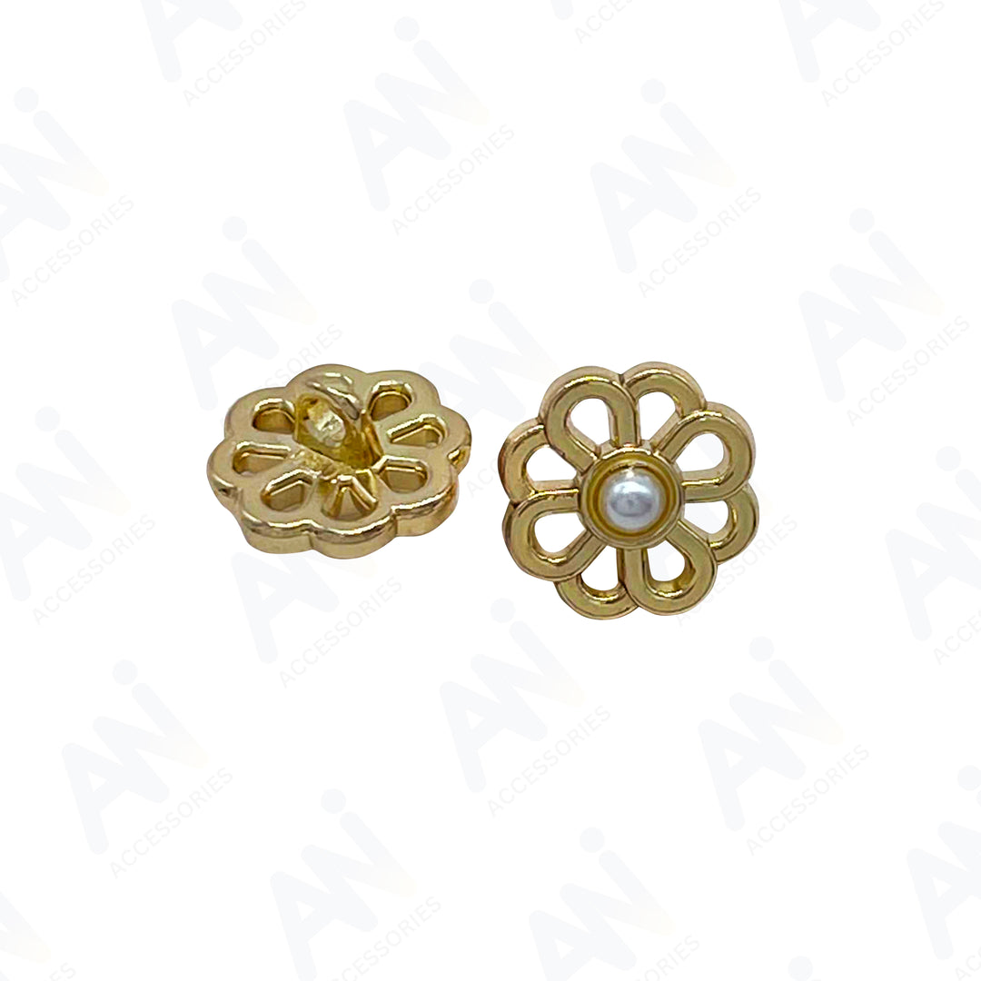 Decorative Flower Metal Buttons