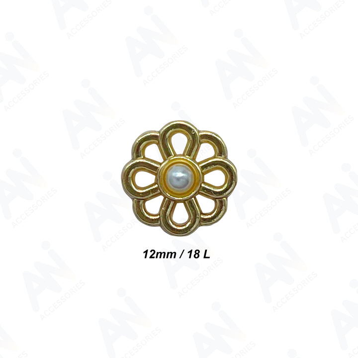 Decorative Flower Metal Buttons