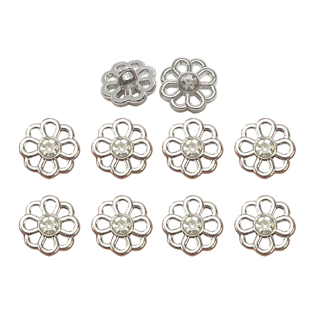 Decorative Flower Metal Buttons