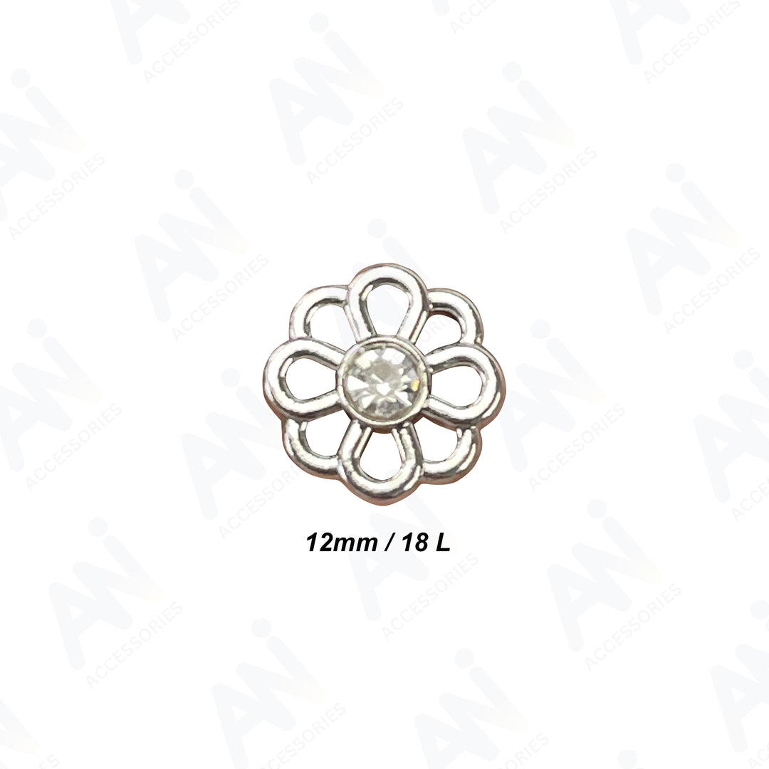 Decorative Flower Metal Buttons