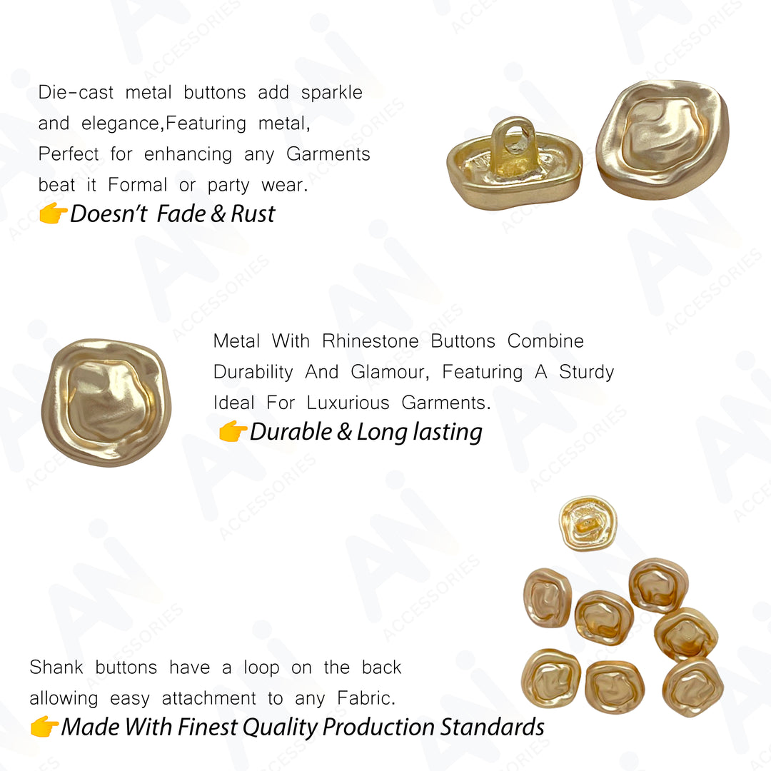 Organic Shape Metal Button