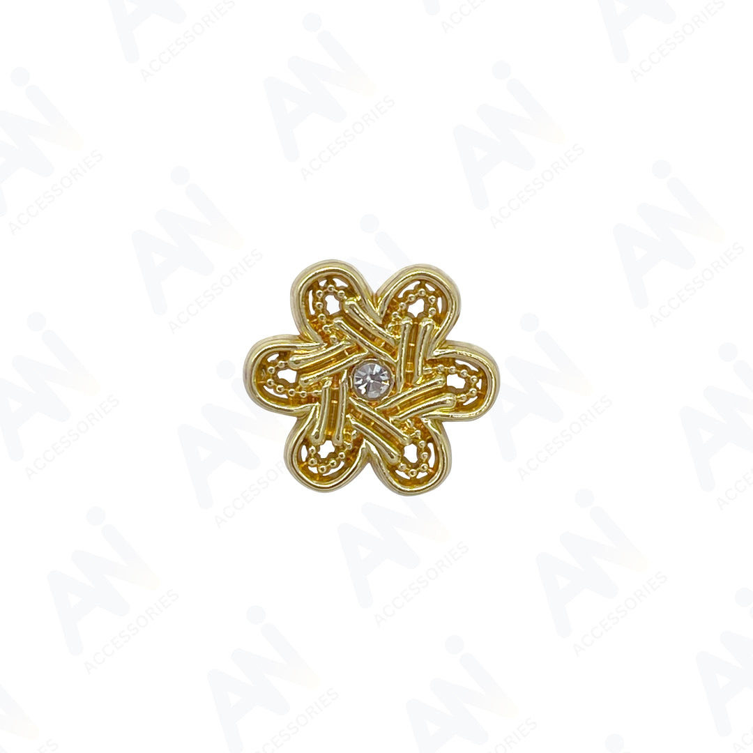 Elegant Ornate Flower Design Buttons for Apparel