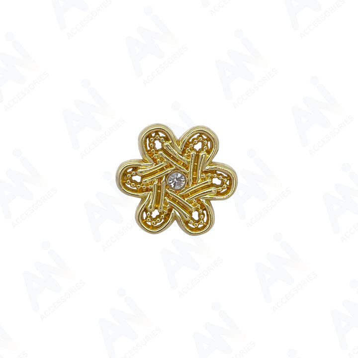 Elegant Ornate Flower Design Buttons for Apparel