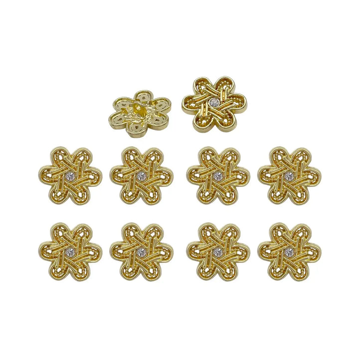 Elegant Ornate Flower Design Buttons for Apparel