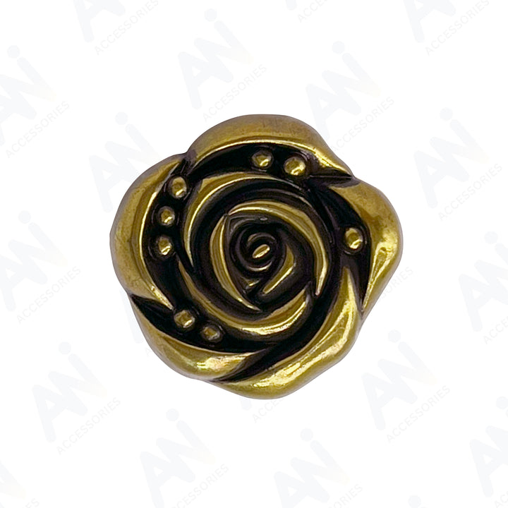 Decorative Rose Metal Buttons