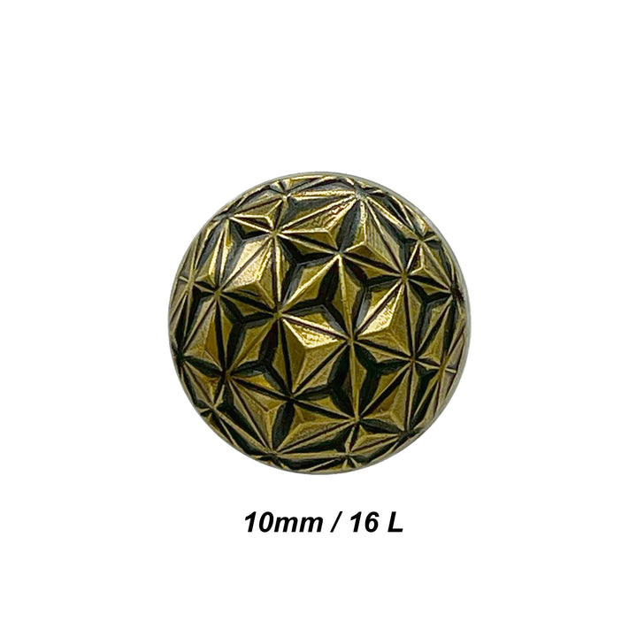 Geometric Metal Buttons for Clothing and Crafts