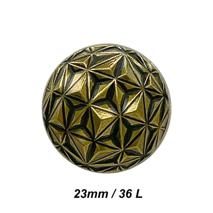 Geometric Metal Buttons for Clothing and Crafts