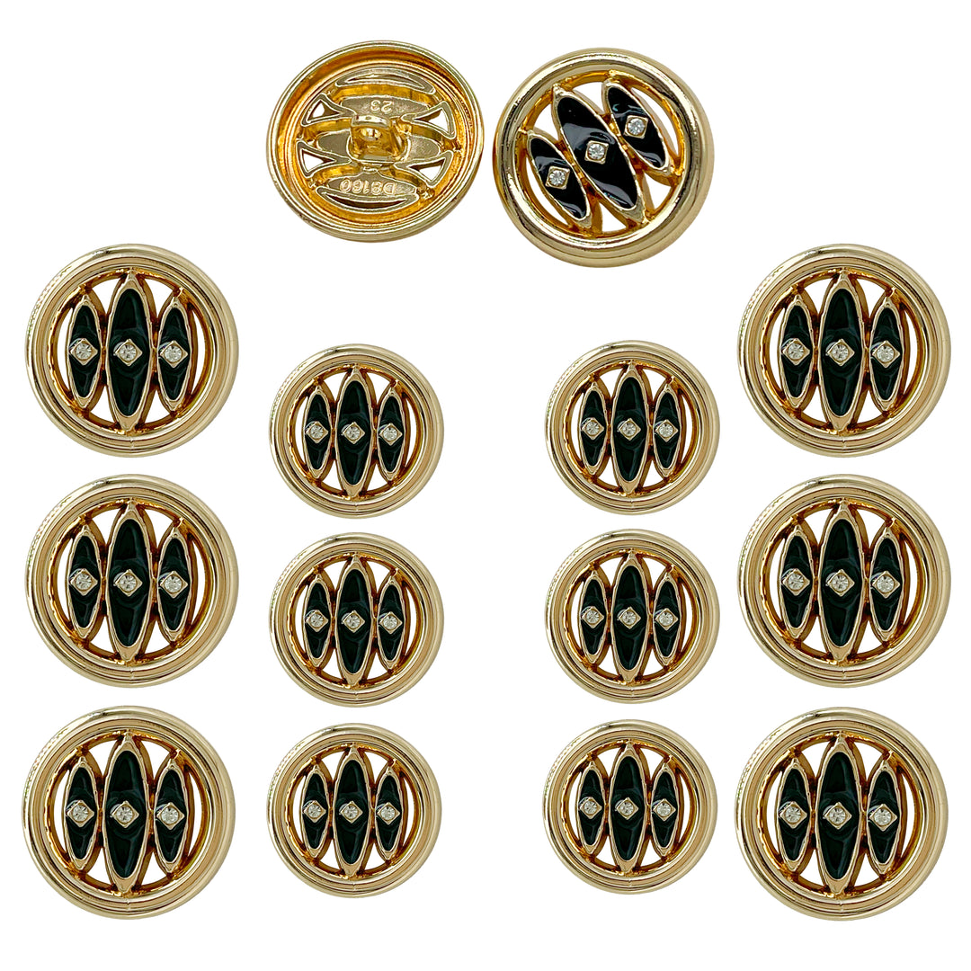 Inlay Design Metal Buttons