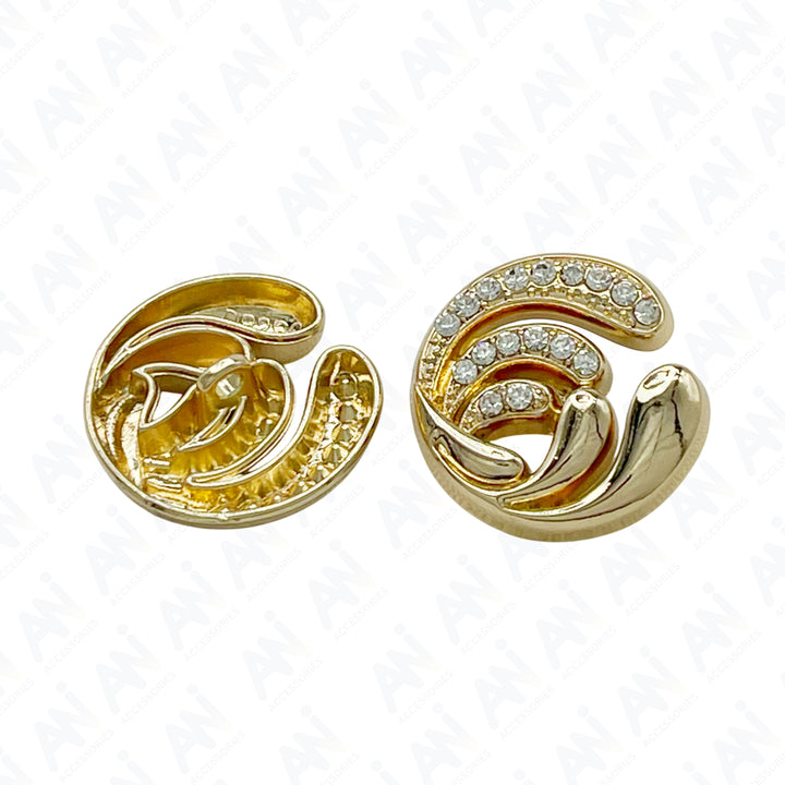 Twirling Elegance Metal Buttons