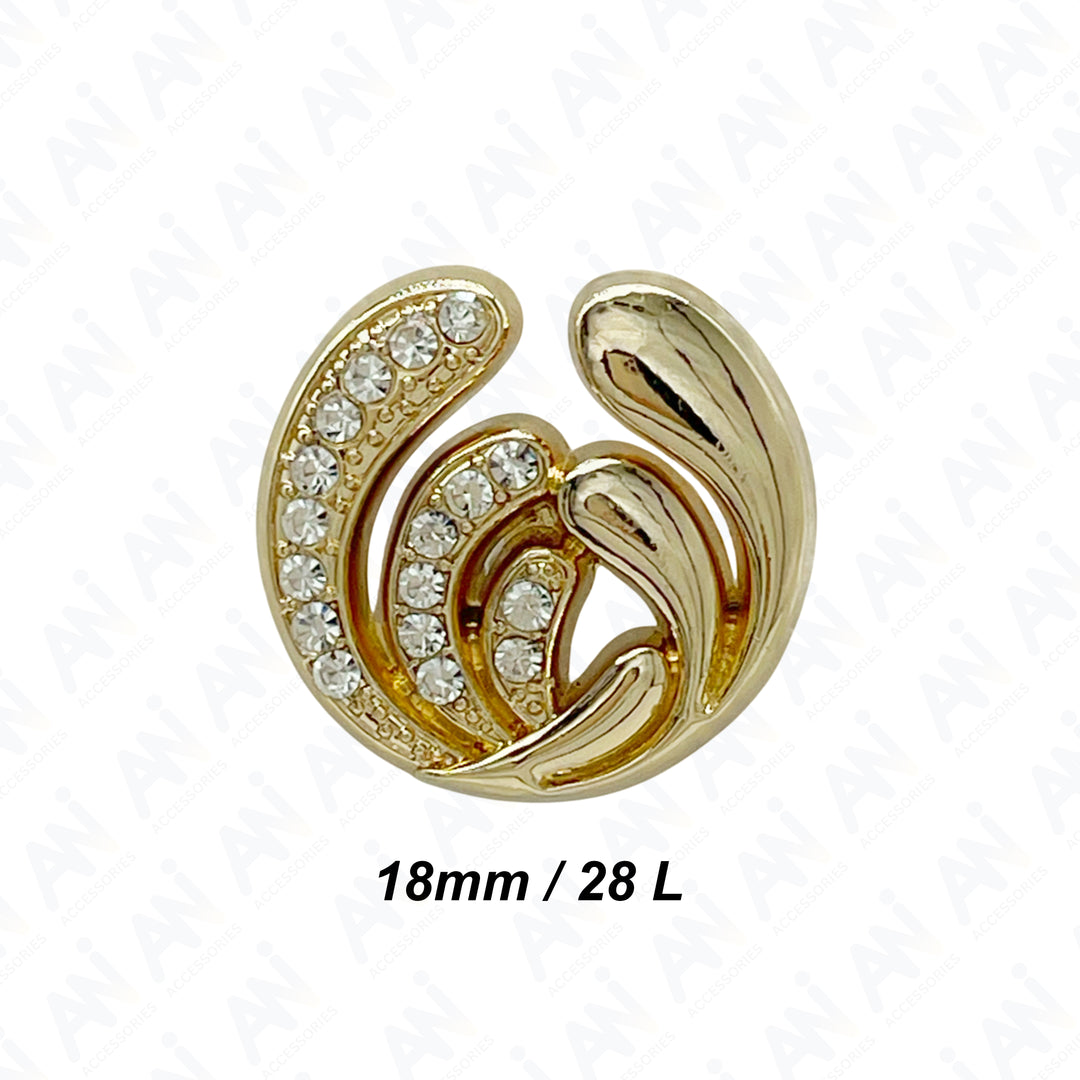 Twirling Elegance Metal Buttons