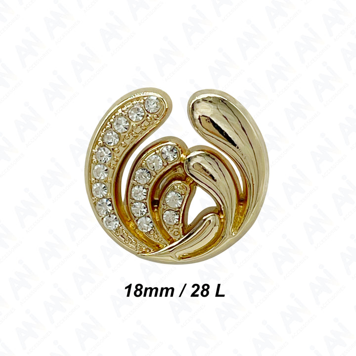 Twirling Elegance Metal Buttons