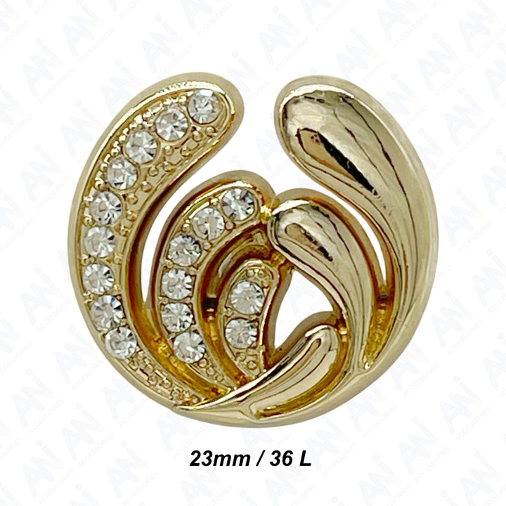 Twirling Elegance Metal Buttons