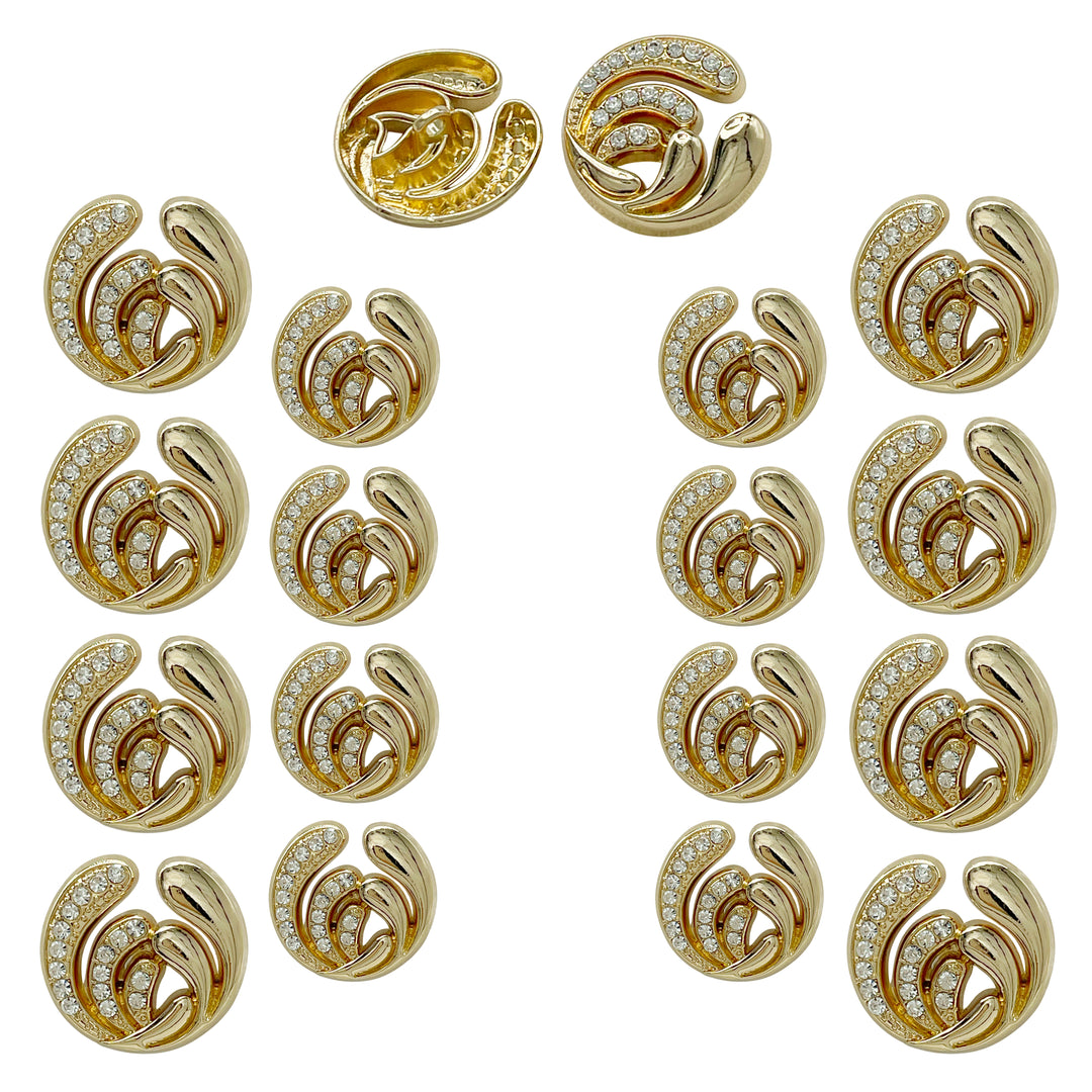 Twirling Elegance Metal Buttons