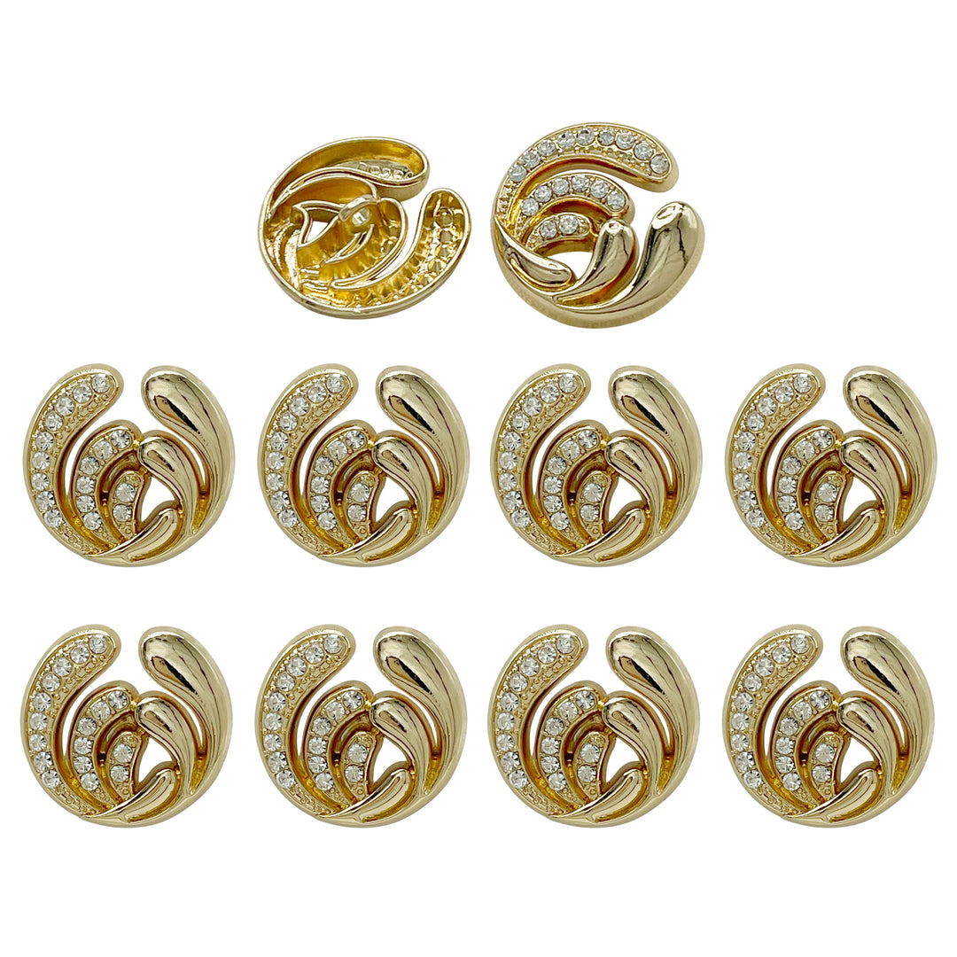 Twirling Elegance Metal Buttons