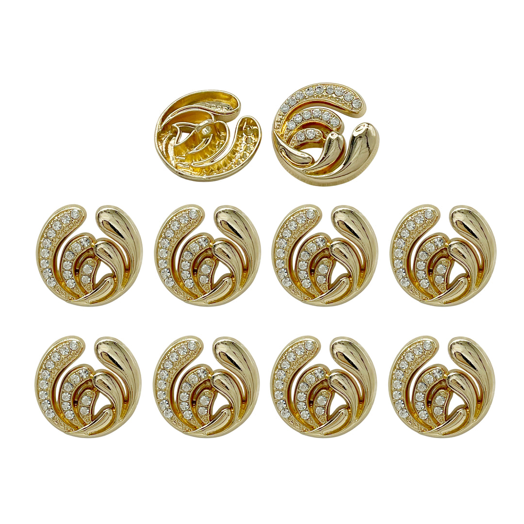 Twirling Elegance Metal Buttons