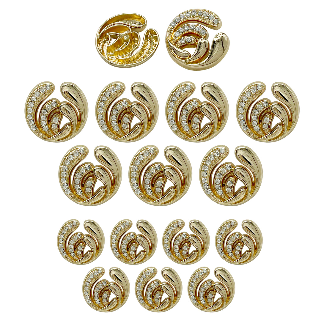 Twirling Elegance Metal Buttons