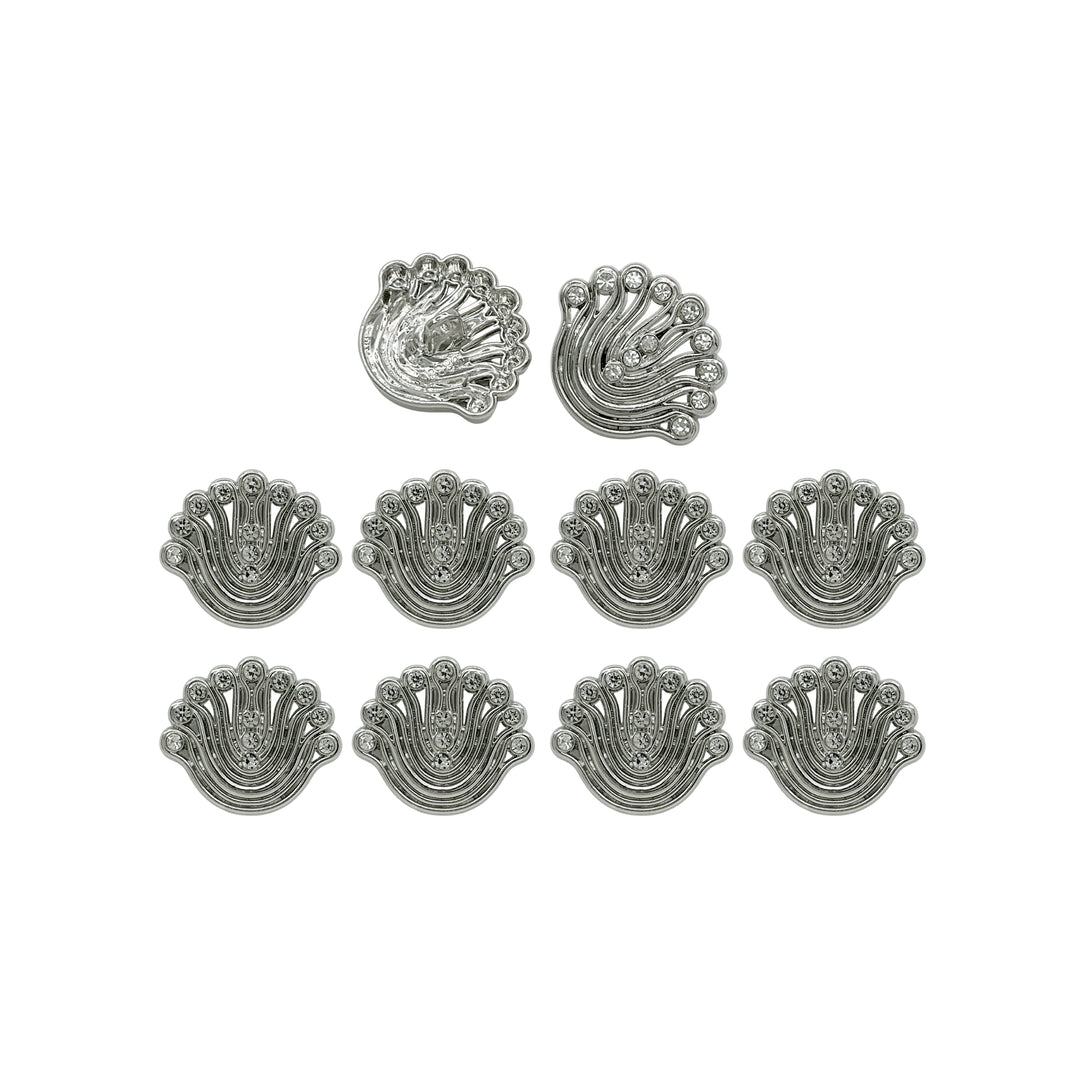 Elegant Rhinestone Metal Buttons