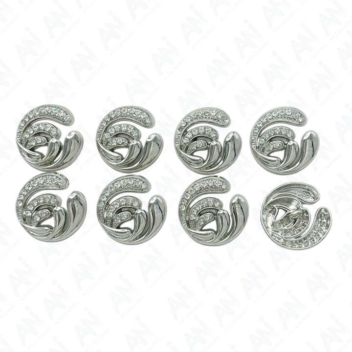 Twirling Elegance Metal Buttons