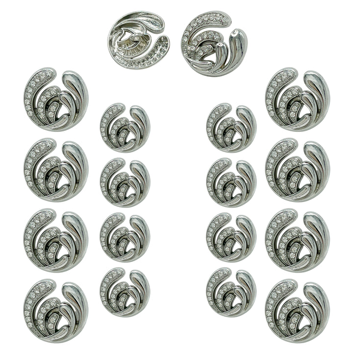 Twirling Elegance Metal Buttons