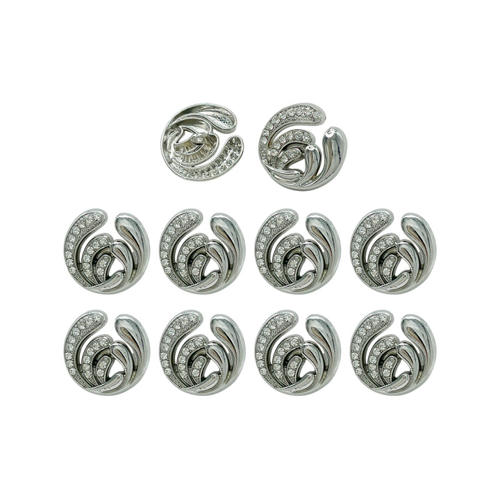 Twirling Elegance Metal Buttons