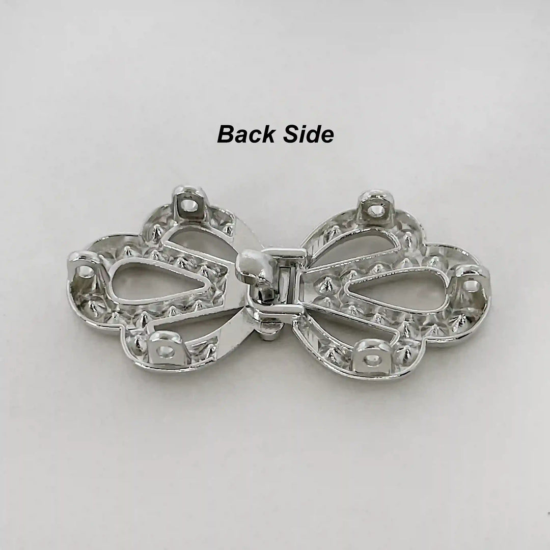 Sparkling Infinity Crystal Metal Frog Closure Buttons