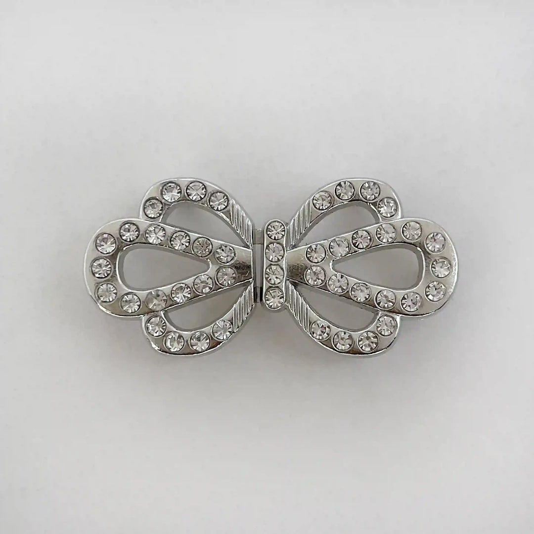 Sparkling Infinity Crystal Metal Frog Closure Buttons