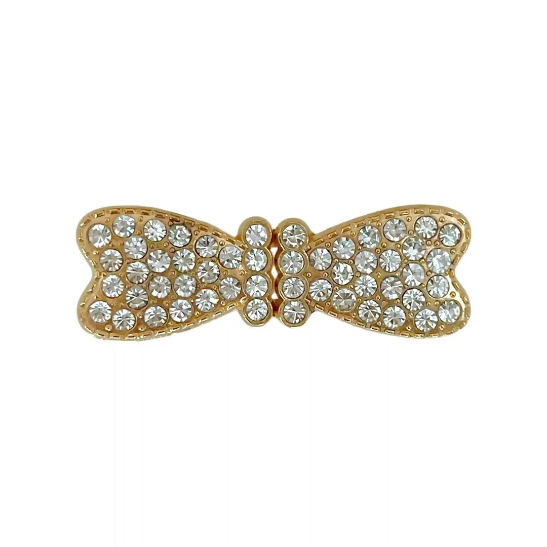 Elegant Rhinstone Bow Frog Closure Buttons