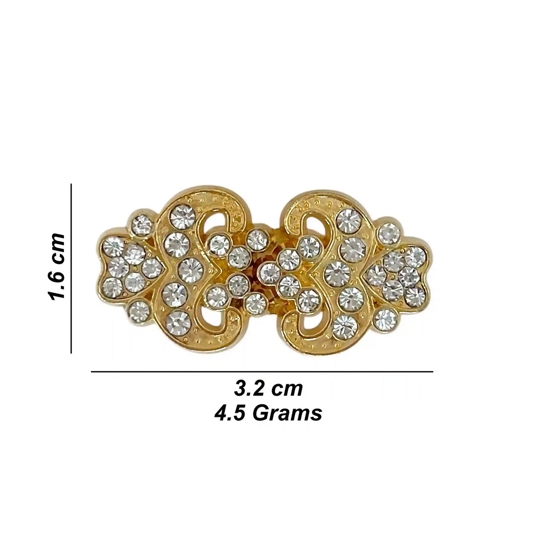 Scrollwork Rhinestone Frog Buckle