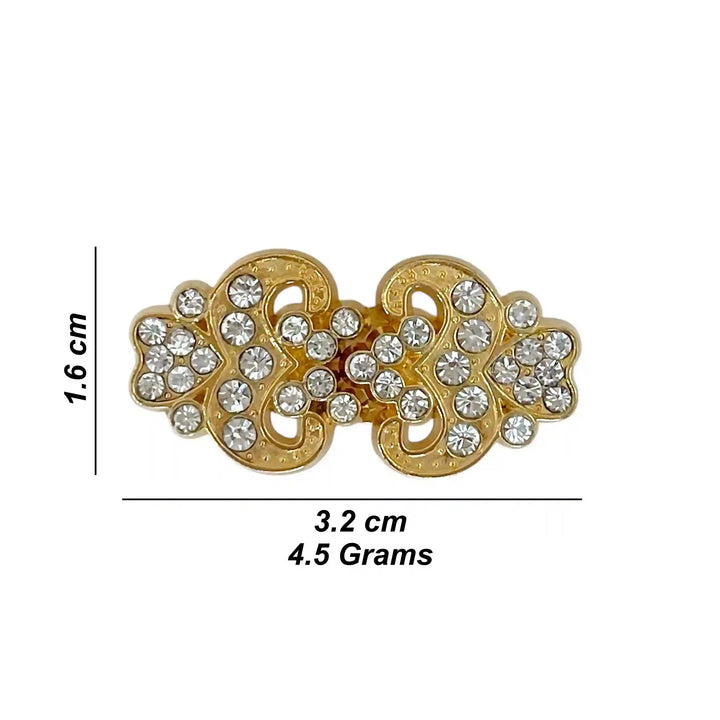 Scrollwork Rhinestone Frog Buckle