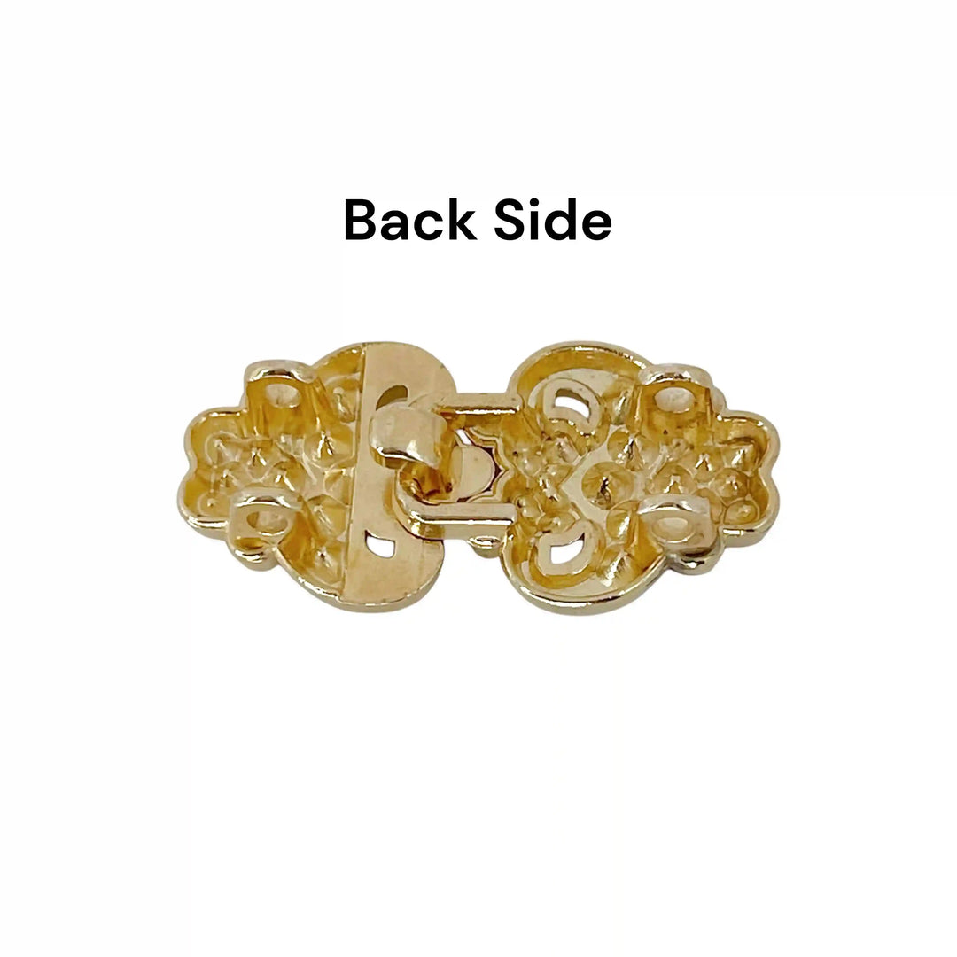 Scrollwork Rhinestone Frog Buckle