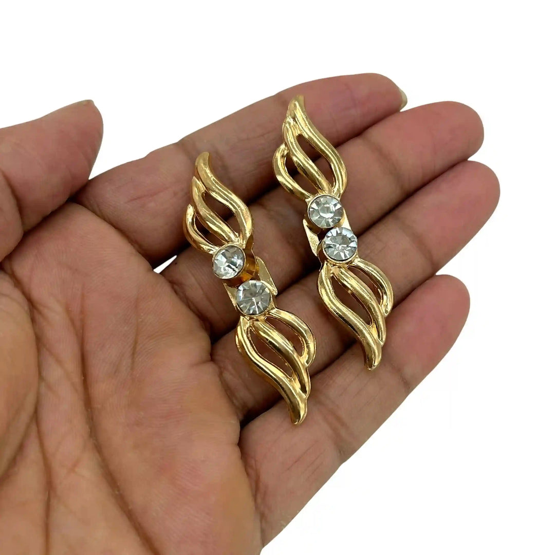 Wing Shape Rhinestone Frog Buttons