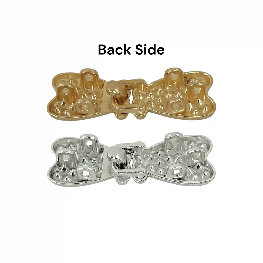 Elegant Rhinstone Bow Frog Closure Buttons
