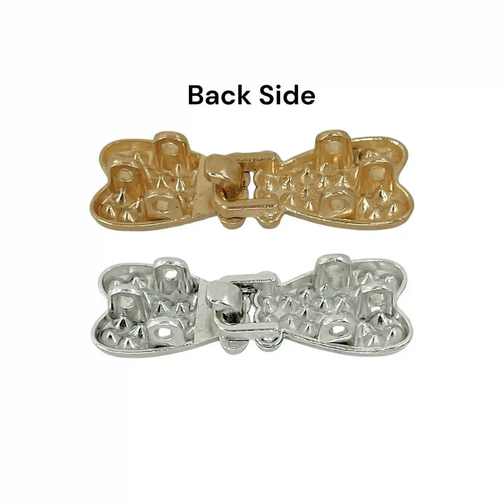 Elegant Rhinstone Bow Frog Closure Buttons