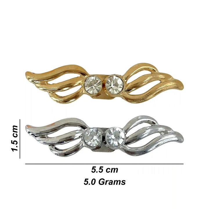 Wing Shape Rhinestone Frog Buttons