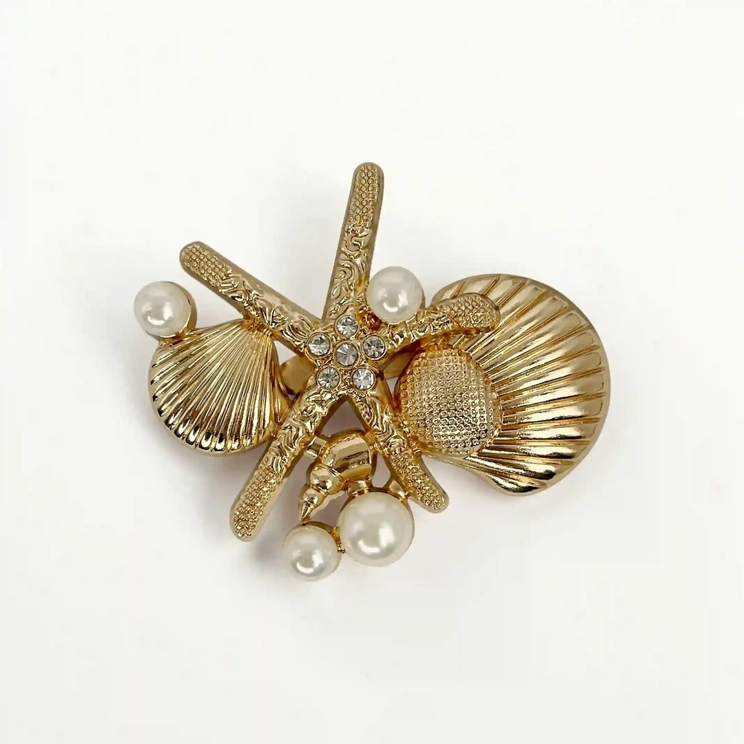 Nautical Pearl Starfish Brooch