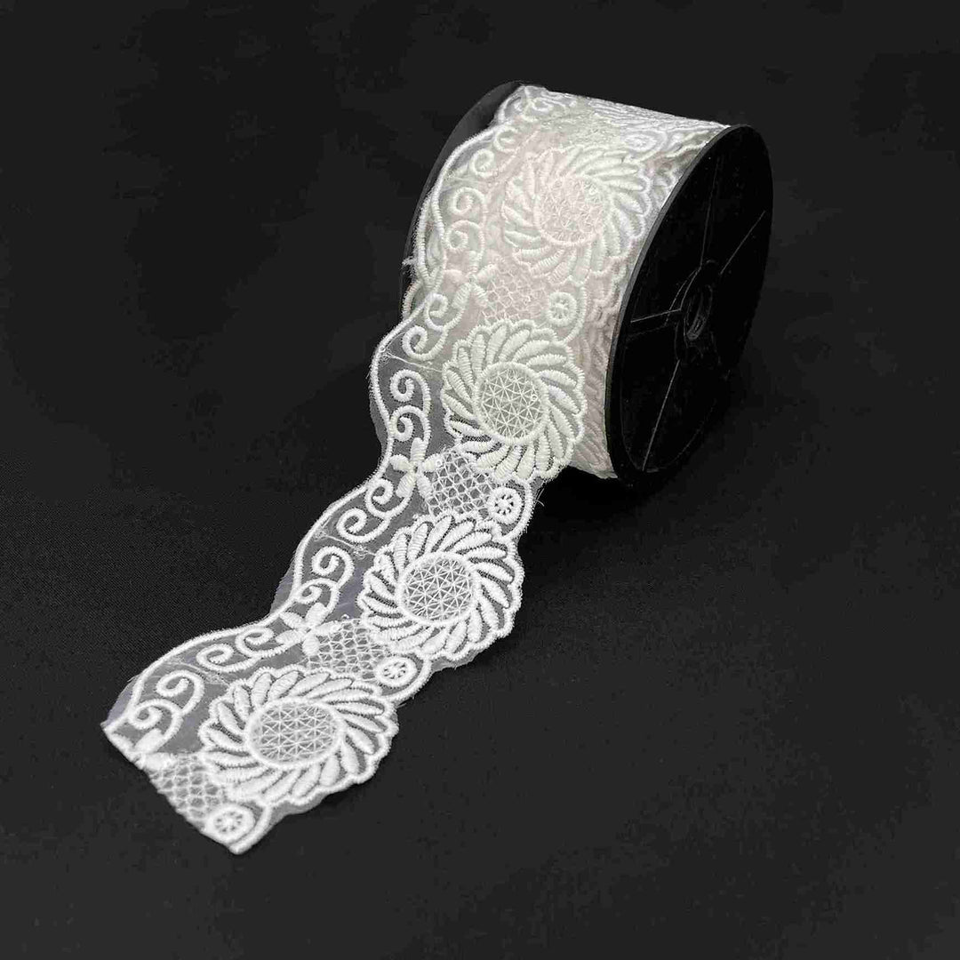 2 Meter | Chakra Bloom Spun Poly Lace  | 2.7 Inch | SKU-k2/689