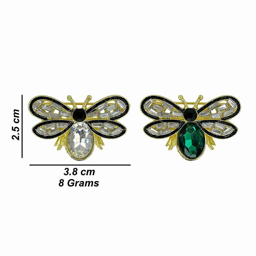Crystal Bee Brooch