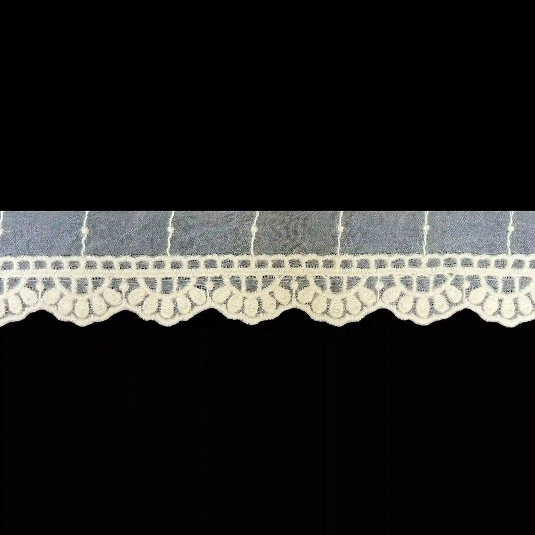 Delicate Scallop Organza Lace | 2 Meters | CE-1