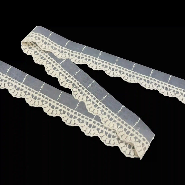 Delicate Scallop Organza Lace | 2 Meters | CE-1