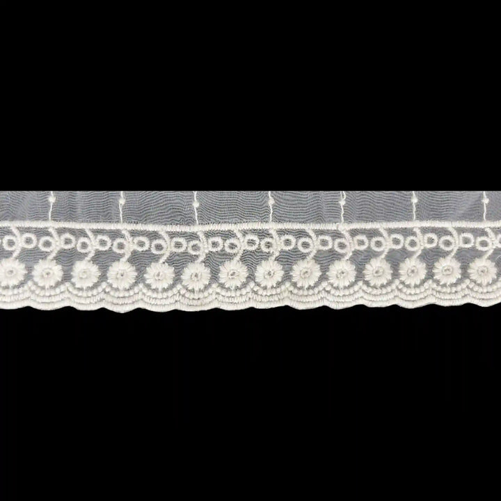 Floral Border Organza Lace | 2 Meters | SKU-CE-5