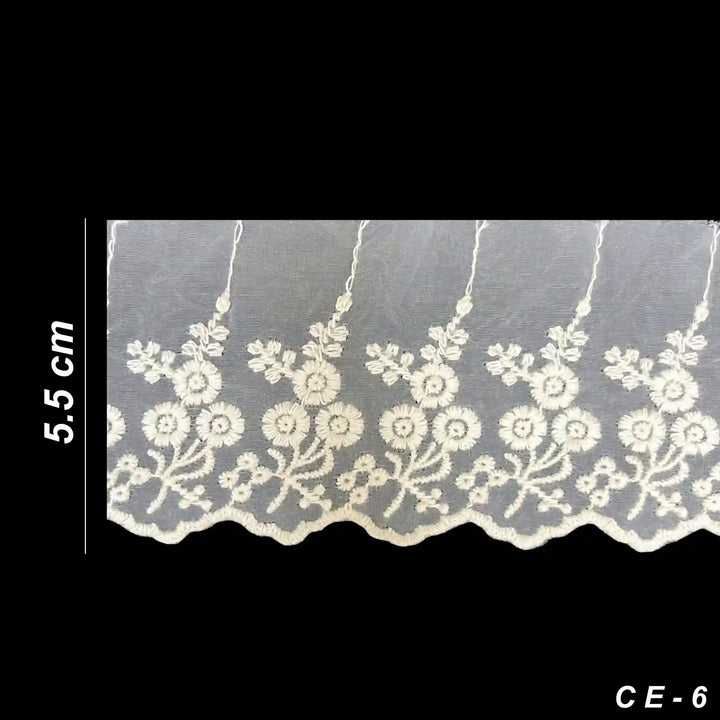 Floral Vine Organza Lace | 2 Meters | SKU-CE-6