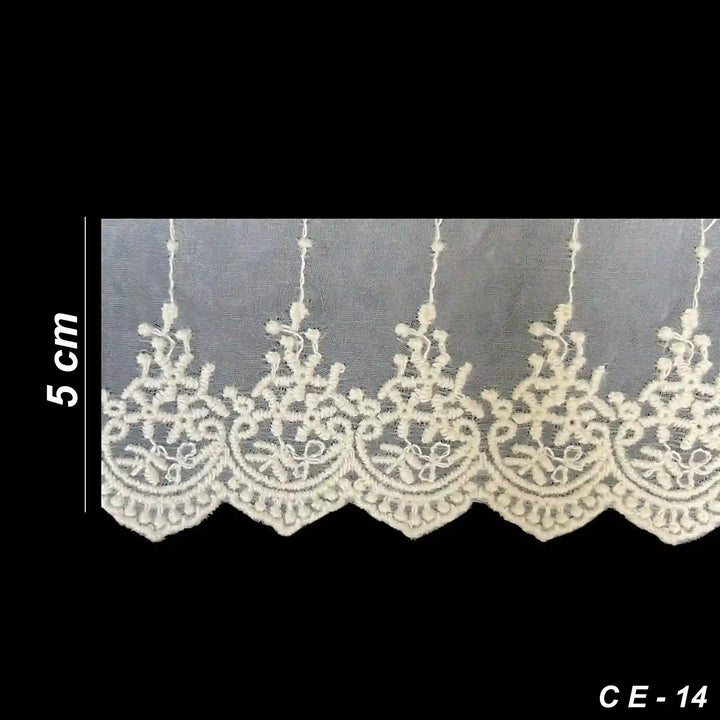 Ornate Medallion Organza Lace | 2 Meters | CE-14