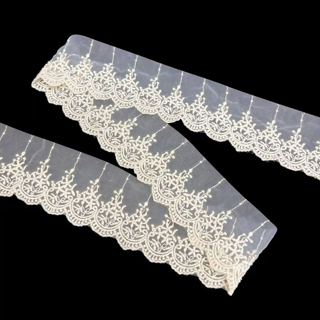 Ornate Medallion Organza Lace | 2 Meters | CE-14
