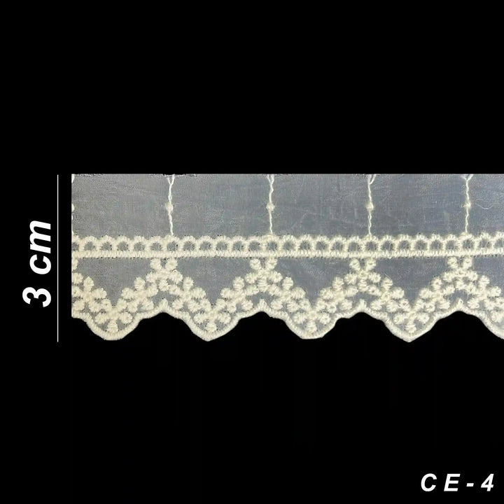 Scallop Edge Net Organza Lace | 2 Meters | CE-4