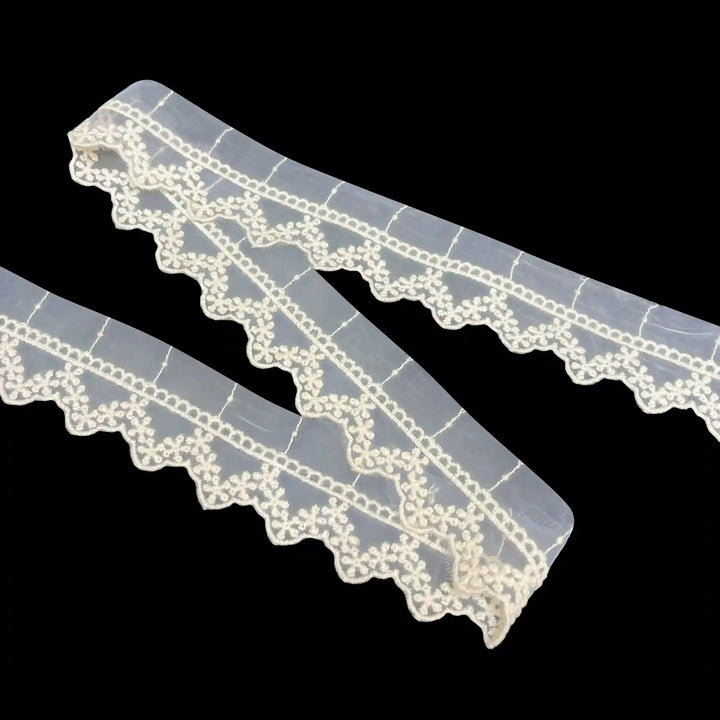 Scallop Edge Net Organza Lace | 2 Meters | CE-4