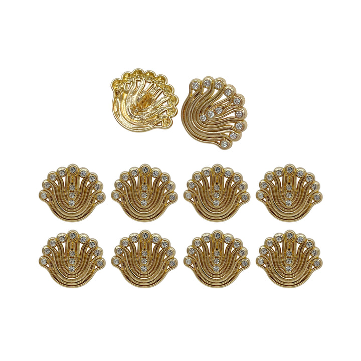 Elegant Rhinestone Metal Buttons