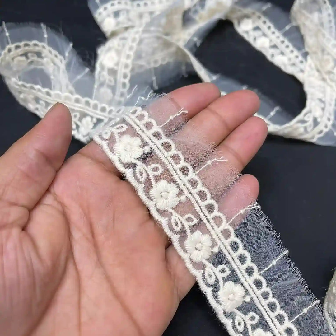 Floral Chain Organza Lace | 2 Meters | CE-19