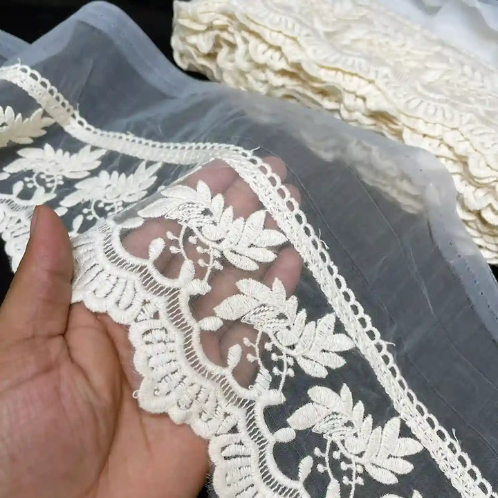 Leaf Garland Organza Lace | 2 Meters | CE-17